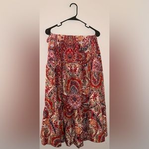 Boho Skirt multicolored skirt never been worn